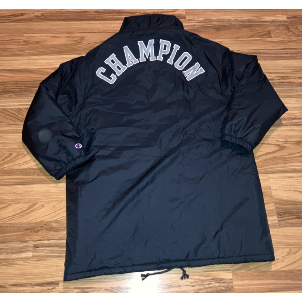 Champion Life Men's Black C Logo" Full-Zip Sideline Jacket XL XLarge